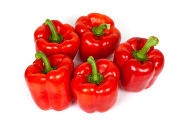 paprika , freigestellt auf weiss