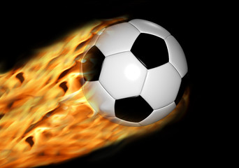 Fototapeta na wymiar Hot Soccer Goal