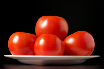 Tomatoes on plate