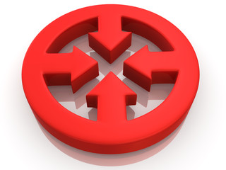 Fototapeta premium Arrows on center