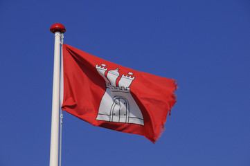 Flag fahne hamburg germany