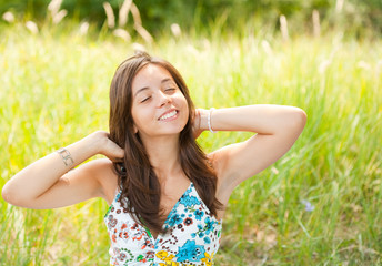 Pretty lady outdoor