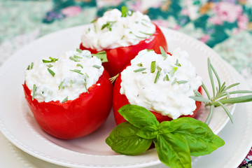 Herbed Stuffed Tomatoes without caps.