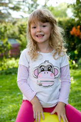 Llittle girl with ball