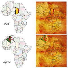 alger&chad on africa map