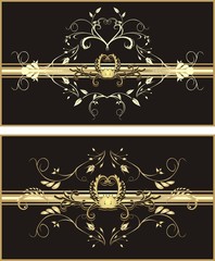 Patterns of ornaments for design. Two wrapping. Vector