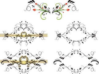 Patterns of ornaments for design. Vector