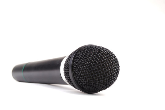 Microphone of black colour