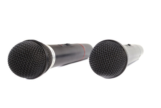 Microphone of black colour