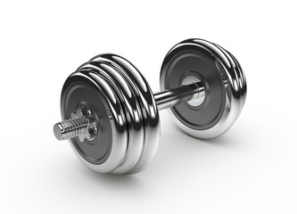 Dumbbell isolated over a white background