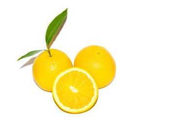 Orange studio isolated on white background