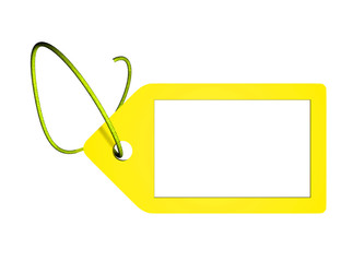 Luggage tag on a white background. Add your own text.