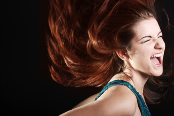 Woman screaming