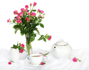 Romantic morning tea
