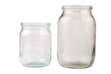 Old glass transparent bank