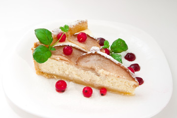 Pear and cottache cheese pie