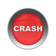 Red emergency button crash