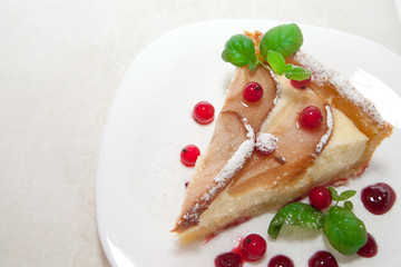 Pear and cottache cheese pie
