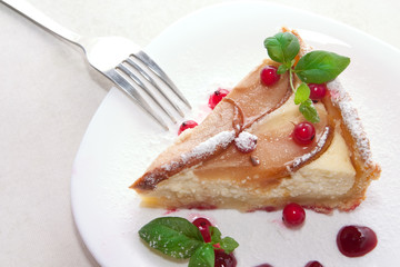 Pear and cottache cheese pie