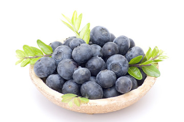 blueberries on a plate