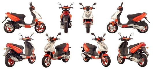Naklejka premium scooters and motorcycles