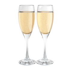 two champagne glass