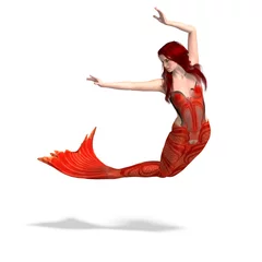Abwaschbare Fototapete Meerjungfrau schöne Meerjungfrau