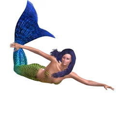Printed kitchen splashbacks Mermaid beautiful mermaid