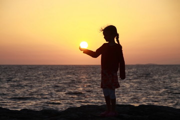 Sonne in der Hand