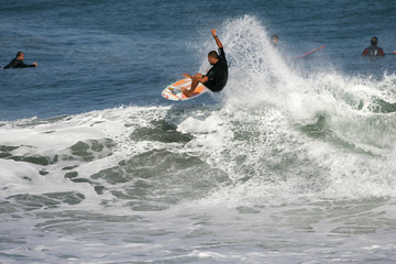 &eacute;quilibre sur la vague