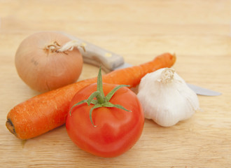 vegetable on a cutting board