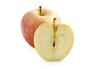 Ripe apples isolated over white with clipping path.