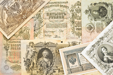 Fototapeta na wymiar stary rosyjski pieniędzy