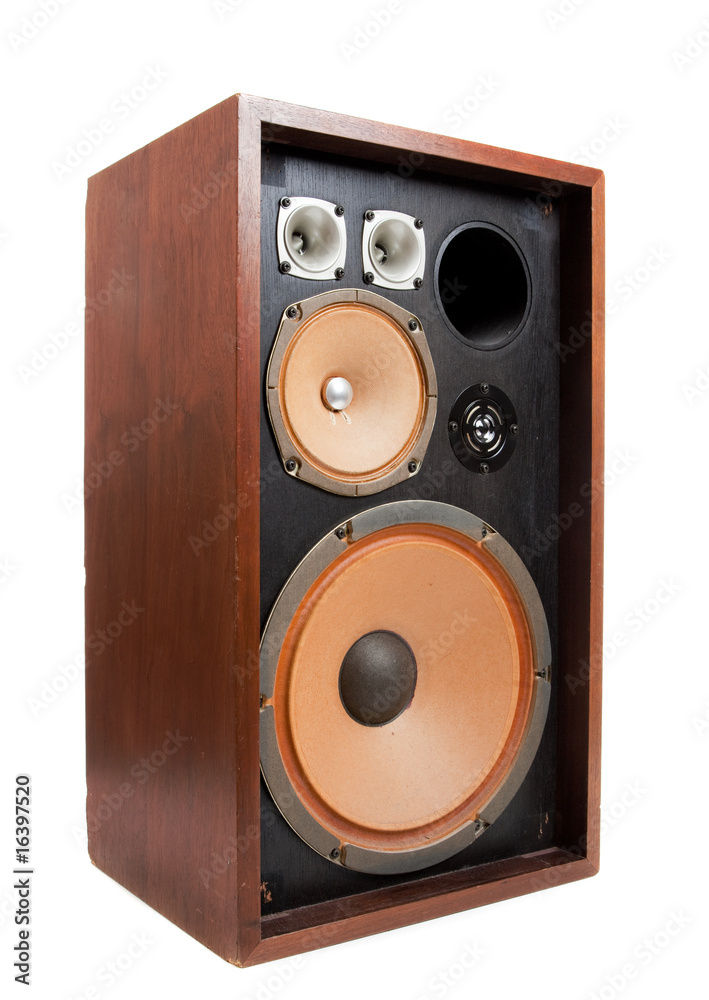 Wall mural a vintage stereo speaker