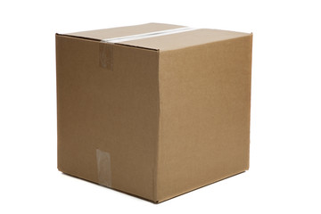 Blank Closed Cardboard Box