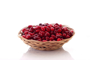 cranberries on the plate