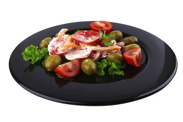tomatoes salad and olives