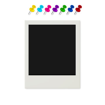 Blank Picture Frame And Pushpins