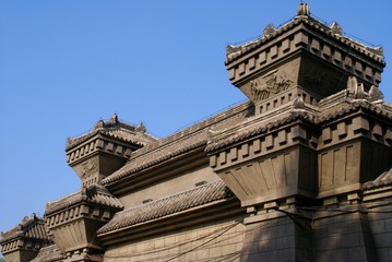 Fototapeta na wymiar Input(Entrance) in a temple of emperor. China