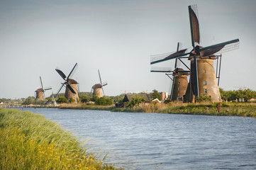 Old windmills at Netherlands