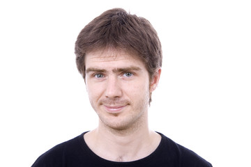 Obraz premium young casual man portrait, isolated on white