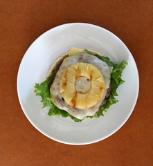 Teriyaki Hamburger with Pineapple