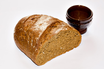 empty saltcellar and bread