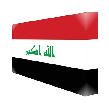 brique glassy avec drapeau irak iraq