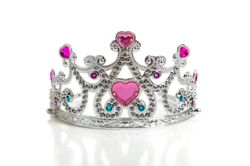 Kussenhoes A child's toy princess tiara on a white background © Michael Flippo