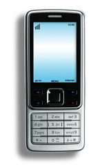 Cell phone isolated on white background