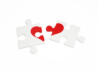 broken puzzle love