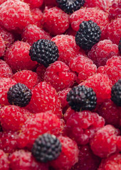 raspberries and blackberries