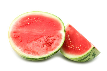 slice watermelon on white background
