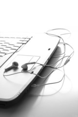 Headphones on the laptop